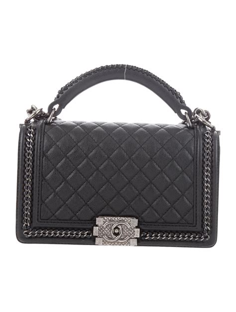 chanel boy chained purse|chanel boy bag inside.